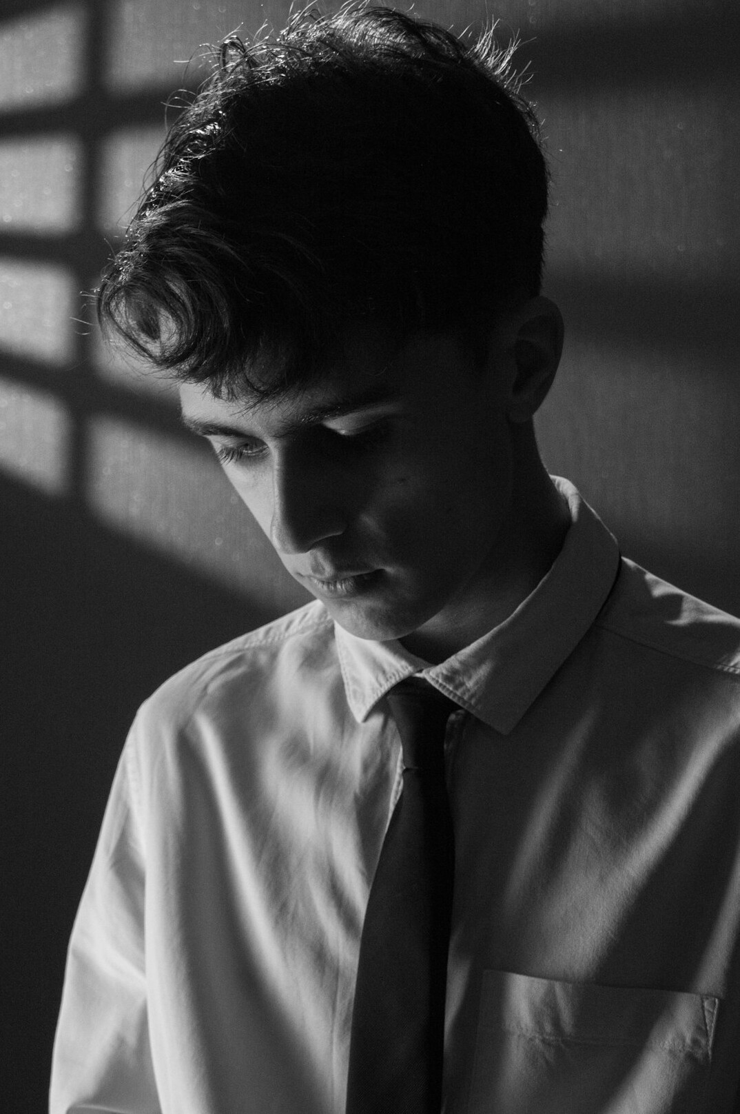 Portrait of a young man in a collared shirt