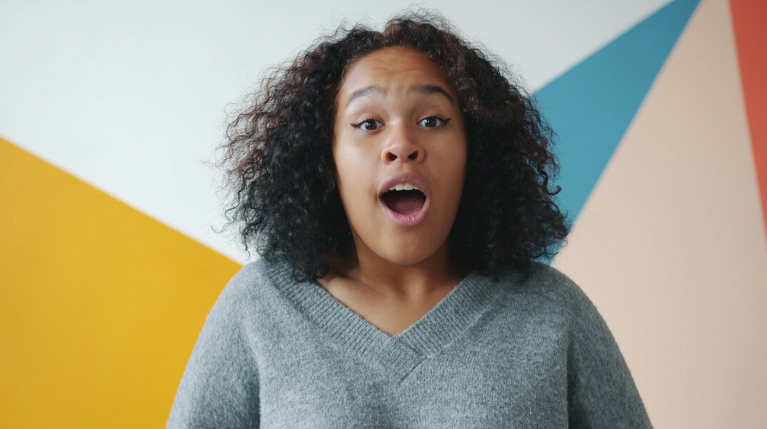 person speaking confidently