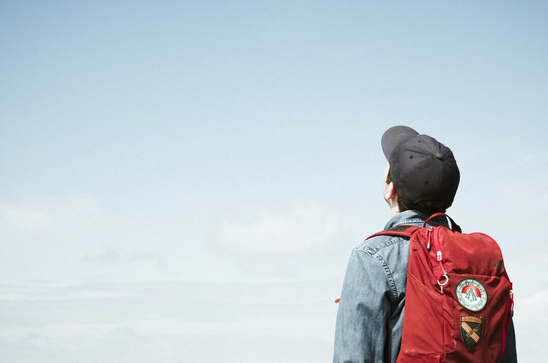 person on journey of self discovery