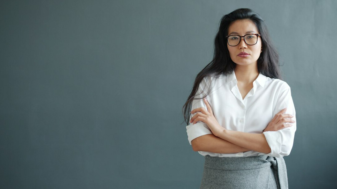 woman expressing opinion confidently